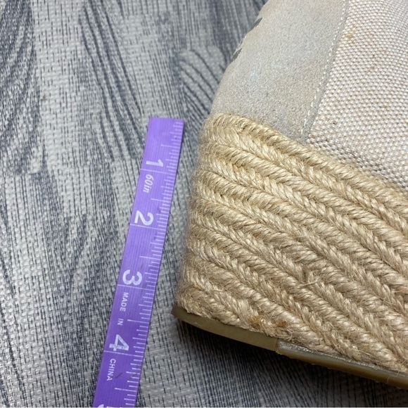 TOMS Desert Wedge Whisper Burlap Suede Espadrille Booties - Picture 5 of 15